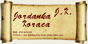 Jordanka Koraca vizit kartica